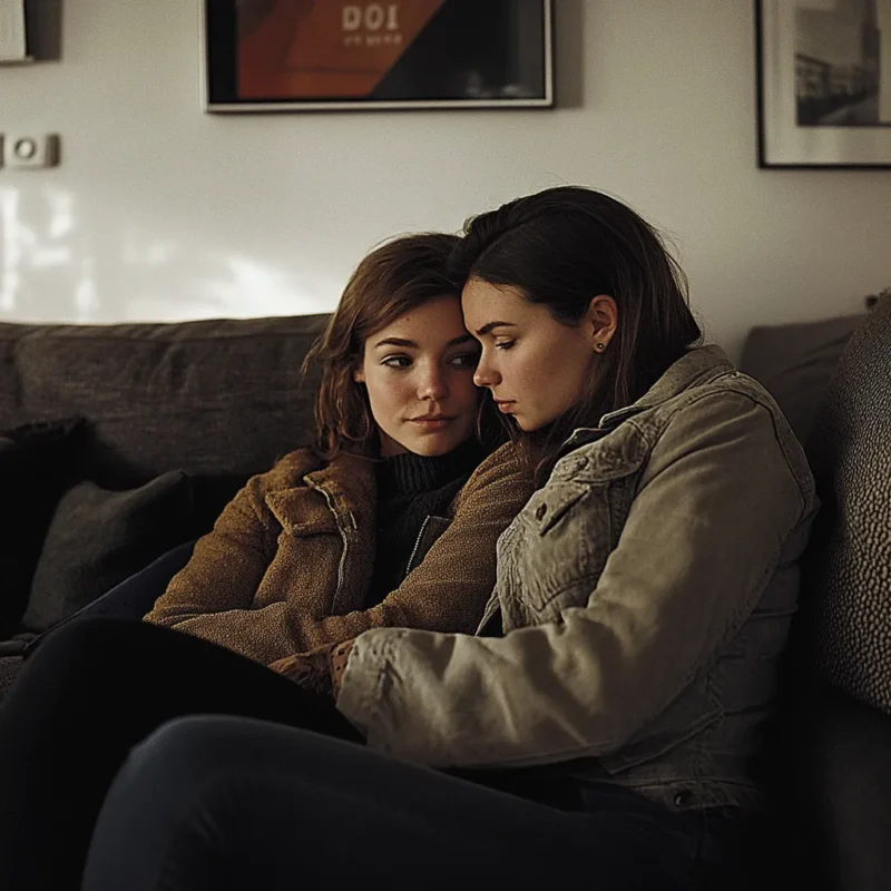 Lesbian couple struggling with divorce